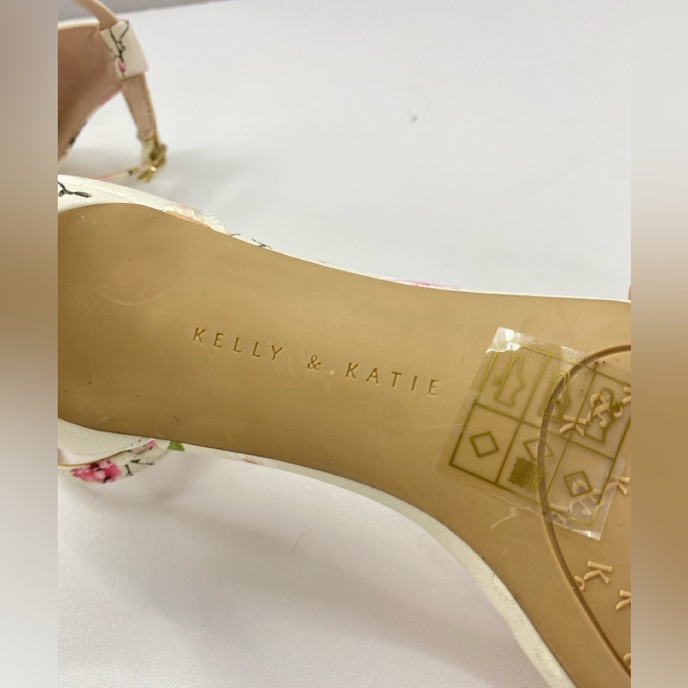 Kelly & Katie Floral Women's 3” Heels Cream Pink size 8 shoes sandals wedding - Picture 9 of 12